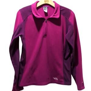 The North Face Pullover 1/4 Zip Fleece Jacket Women's M Magenta Purple TKA 100